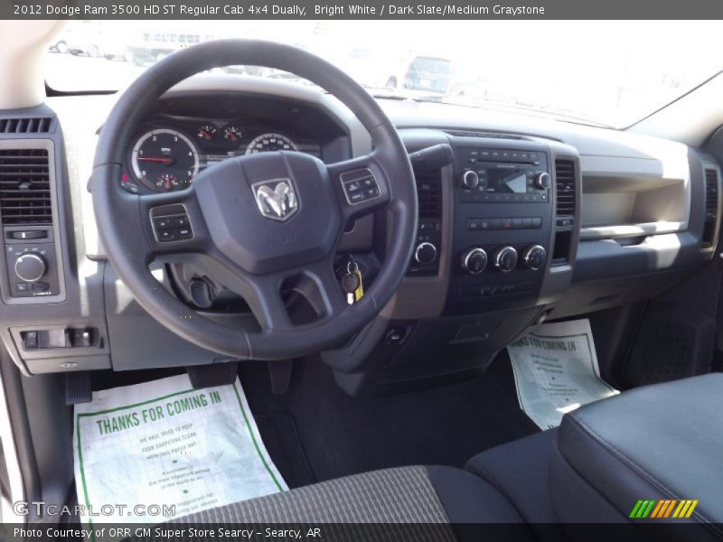 Bright White / Dark Slate/Medium Graystone 2012 Dodge Ram 3500 HD ST Regular Cab 4x4 Dually