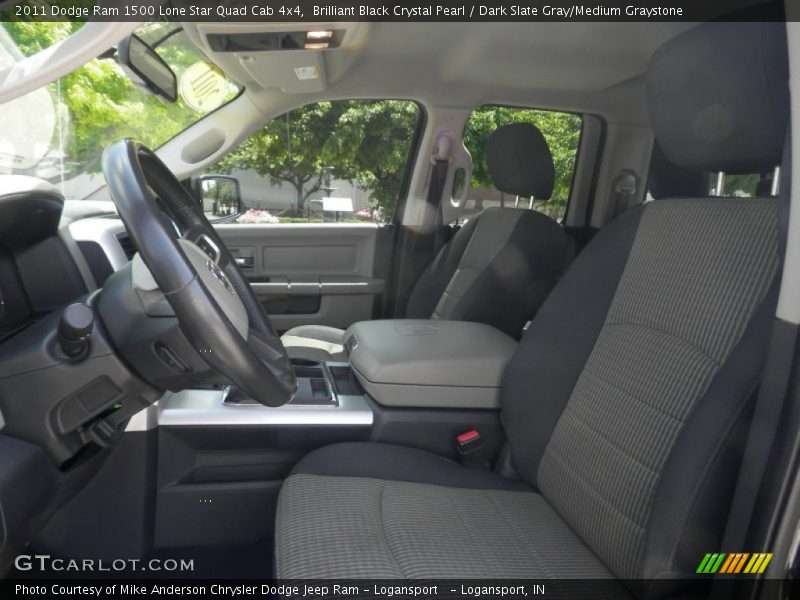 Brilliant Black Crystal Pearl / Dark Slate Gray/Medium Graystone 2011 Dodge Ram 1500 Lone Star Quad Cab 4x4