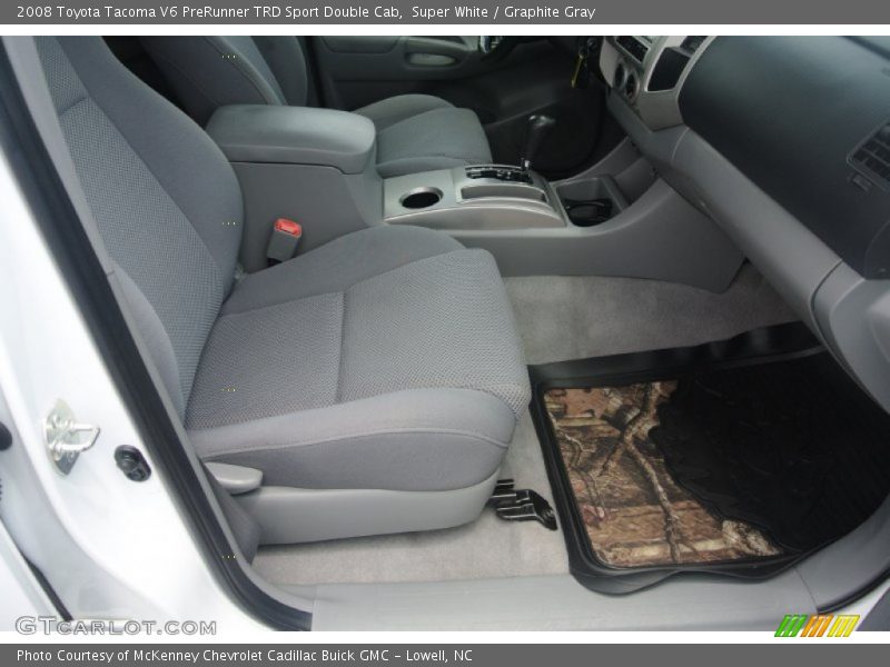 Super White / Graphite Gray 2008 Toyota Tacoma V6 PreRunner TRD Sport Double Cab