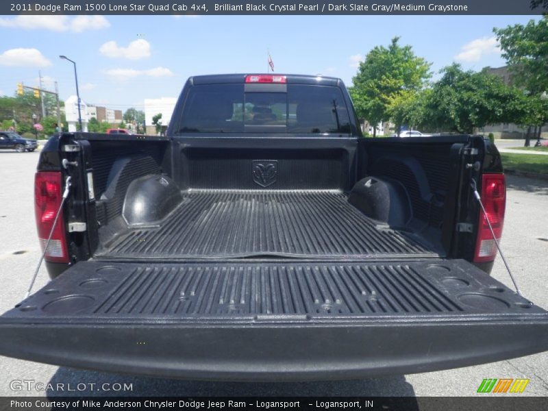 Brilliant Black Crystal Pearl / Dark Slate Gray/Medium Graystone 2011 Dodge Ram 1500 Lone Star Quad Cab 4x4