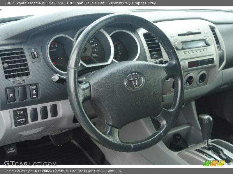 Super White / Graphite Gray 2008 Toyota Tacoma V6 PreRunner TRD Sport Double Cab