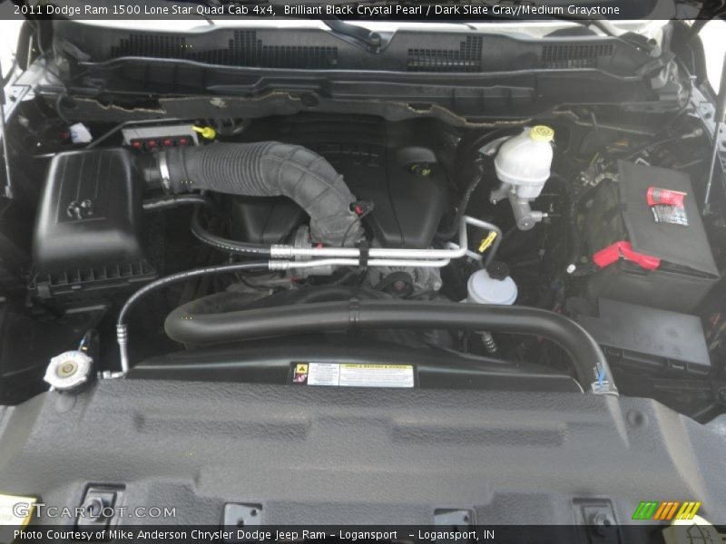 Brilliant Black Crystal Pearl / Dark Slate Gray/Medium Graystone 2011 Dodge Ram 1500 Lone Star Quad Cab 4x4