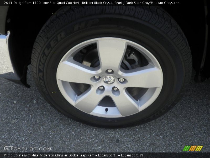 Brilliant Black Crystal Pearl / Dark Slate Gray/Medium Graystone 2011 Dodge Ram 1500 Lone Star Quad Cab 4x4