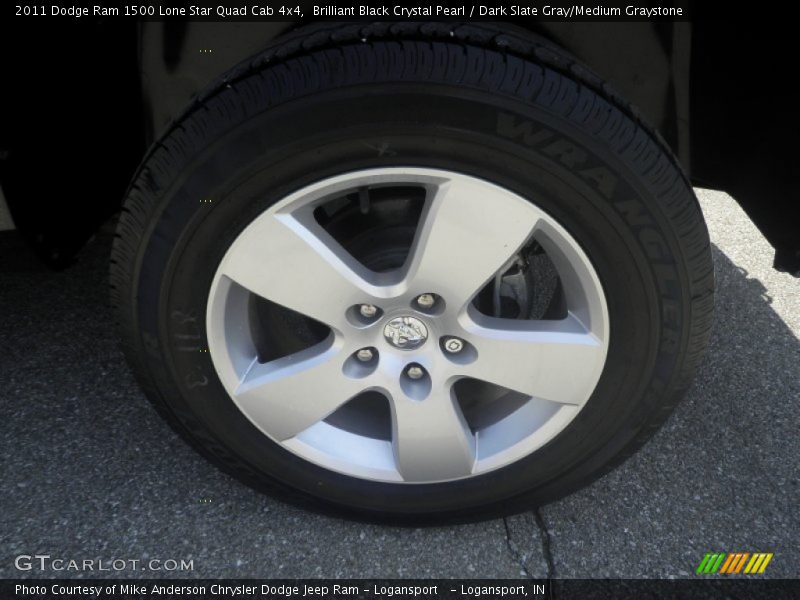 Brilliant Black Crystal Pearl / Dark Slate Gray/Medium Graystone 2011 Dodge Ram 1500 Lone Star Quad Cab 4x4