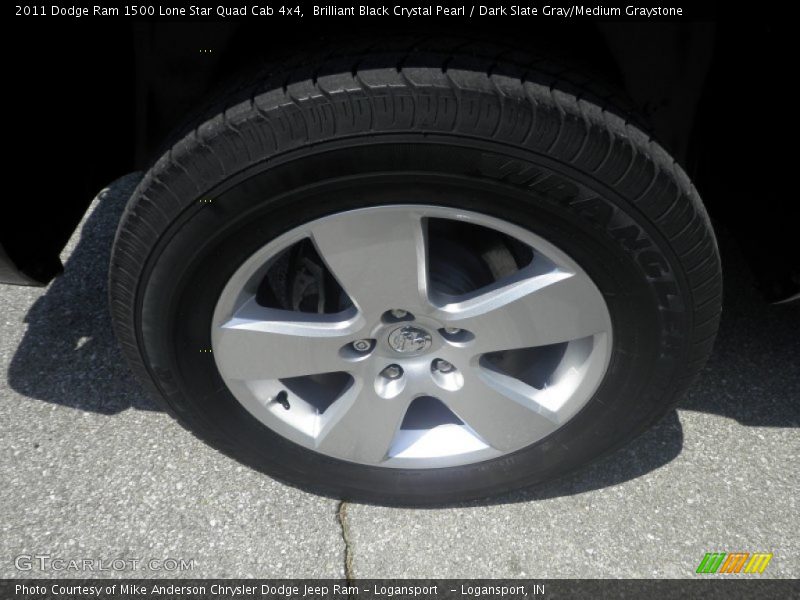 Brilliant Black Crystal Pearl / Dark Slate Gray/Medium Graystone 2011 Dodge Ram 1500 Lone Star Quad Cab 4x4