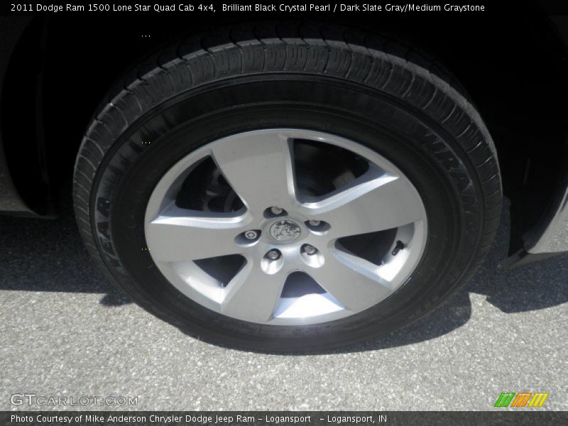 Brilliant Black Crystal Pearl / Dark Slate Gray/Medium Graystone 2011 Dodge Ram 1500 Lone Star Quad Cab 4x4