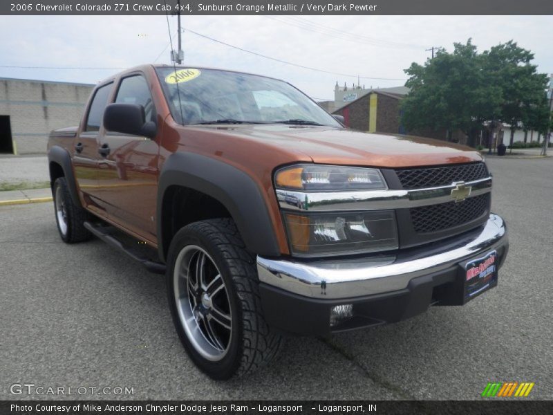 Sunburst Orange Metallic / Very Dark Pewter 2006 Chevrolet Colorado Z71 Crew Cab 4x4