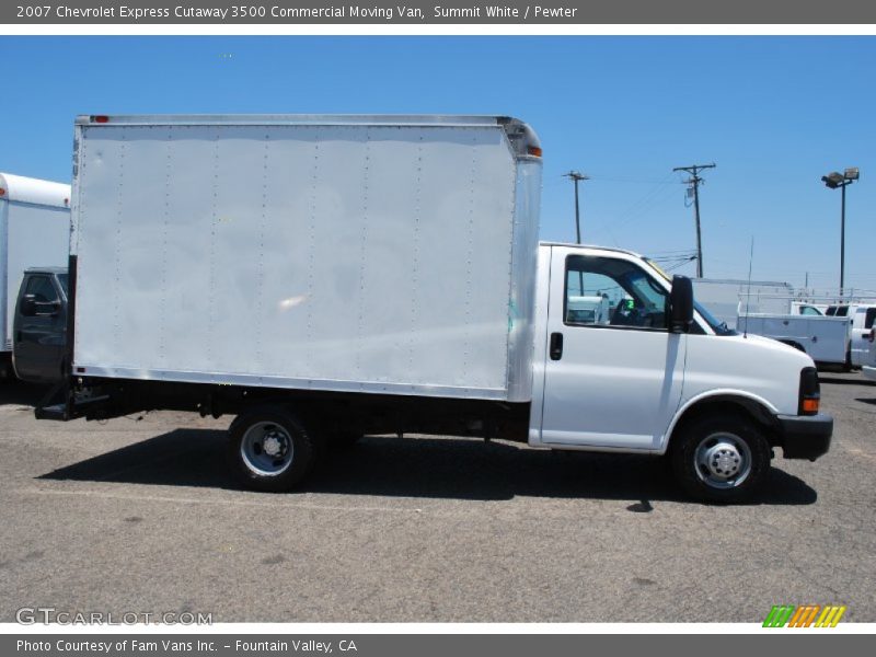 Summit White / Pewter 2007 Chevrolet Express Cutaway 3500 Commercial Moving Van