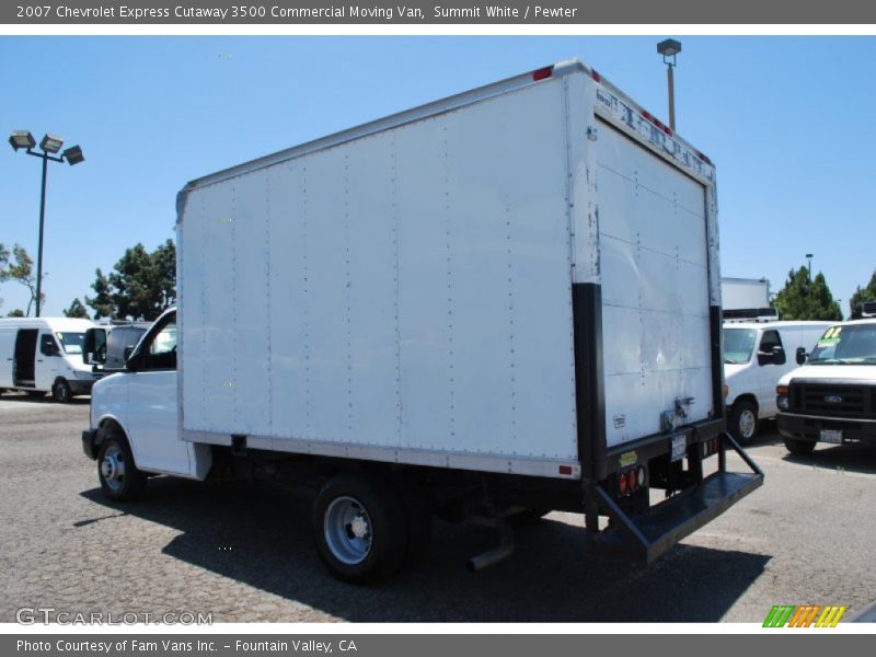 Summit White / Pewter 2007 Chevrolet Express Cutaway 3500 Commercial Moving Van