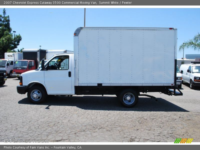 Summit White / Pewter 2007 Chevrolet Express Cutaway 3500 Commercial Moving Van