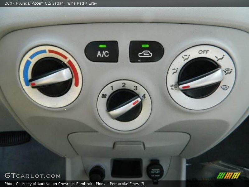 Wine Red / Gray 2007 Hyundai Accent GLS Sedan