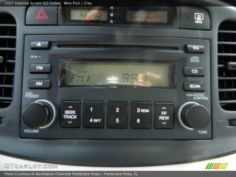 Wine Red / Gray 2007 Hyundai Accent GLS Sedan