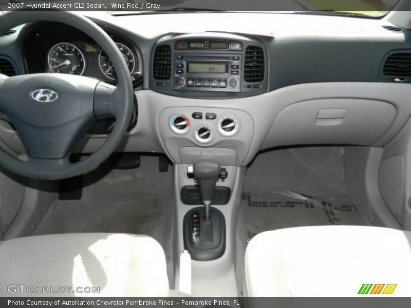 Wine Red / Gray 2007 Hyundai Accent GLS Sedan
