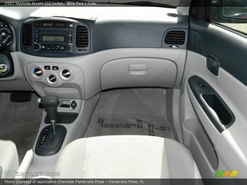 Wine Red / Gray 2007 Hyundai Accent GLS Sedan