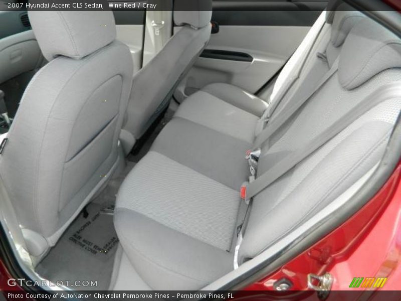 Wine Red / Gray 2007 Hyundai Accent GLS Sedan