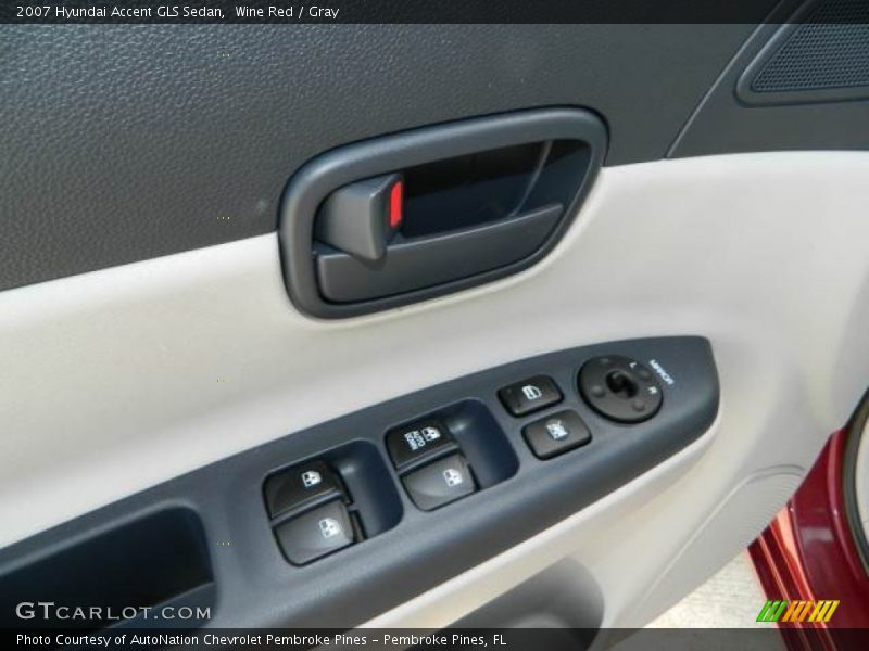 Wine Red / Gray 2007 Hyundai Accent GLS Sedan