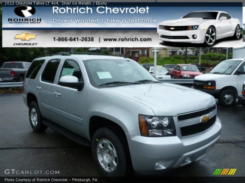 Silver Ice Metallic / Ebony 2013 Chevrolet Tahoe LT 4x4