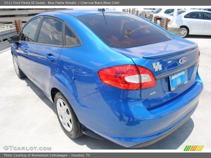 Blue Flame Metallic / Charcoal Black/Blue Cloth 2011 Ford Fiesta SE Sedan