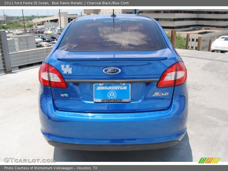 Blue Flame Metallic / Charcoal Black/Blue Cloth 2011 Ford Fiesta SE Sedan