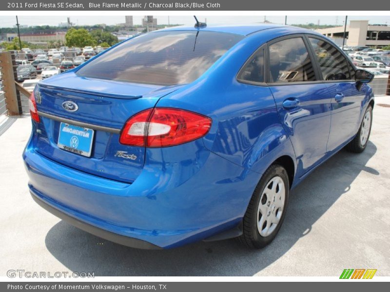 Blue Flame Metallic / Charcoal Black/Blue Cloth 2011 Ford Fiesta SE Sedan