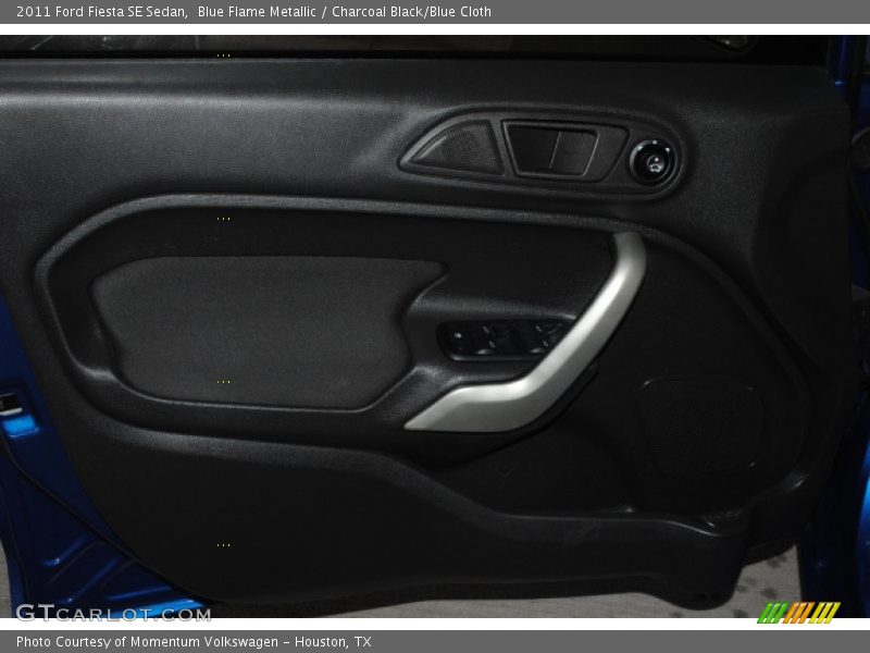 Blue Flame Metallic / Charcoal Black/Blue Cloth 2011 Ford Fiesta SE Sedan