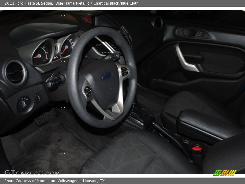 Blue Flame Metallic / Charcoal Black/Blue Cloth 2011 Ford Fiesta SE Sedan