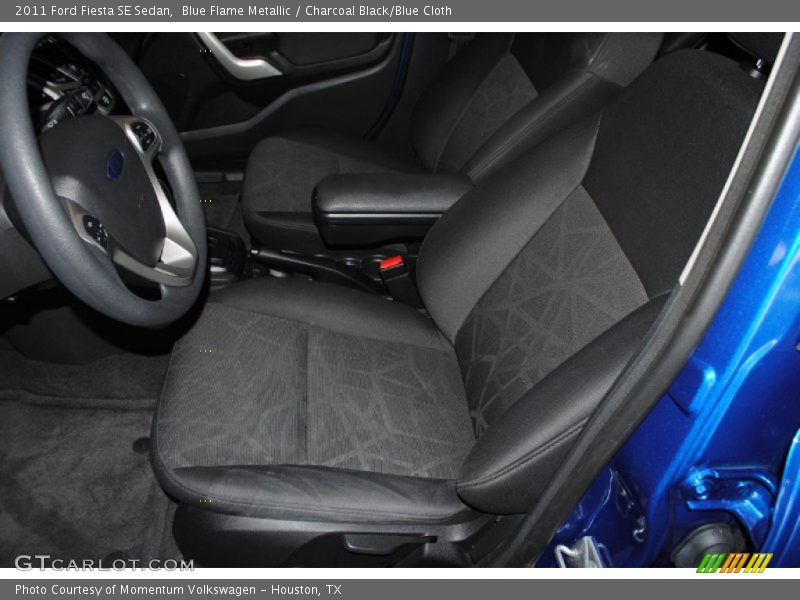 Blue Flame Metallic / Charcoal Black/Blue Cloth 2011 Ford Fiesta SE Sedan