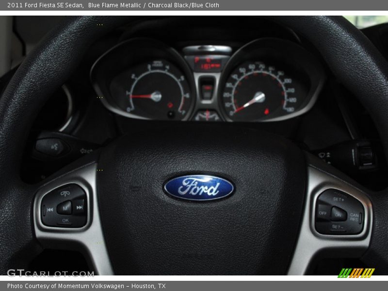 Blue Flame Metallic / Charcoal Black/Blue Cloth 2011 Ford Fiesta SE Sedan