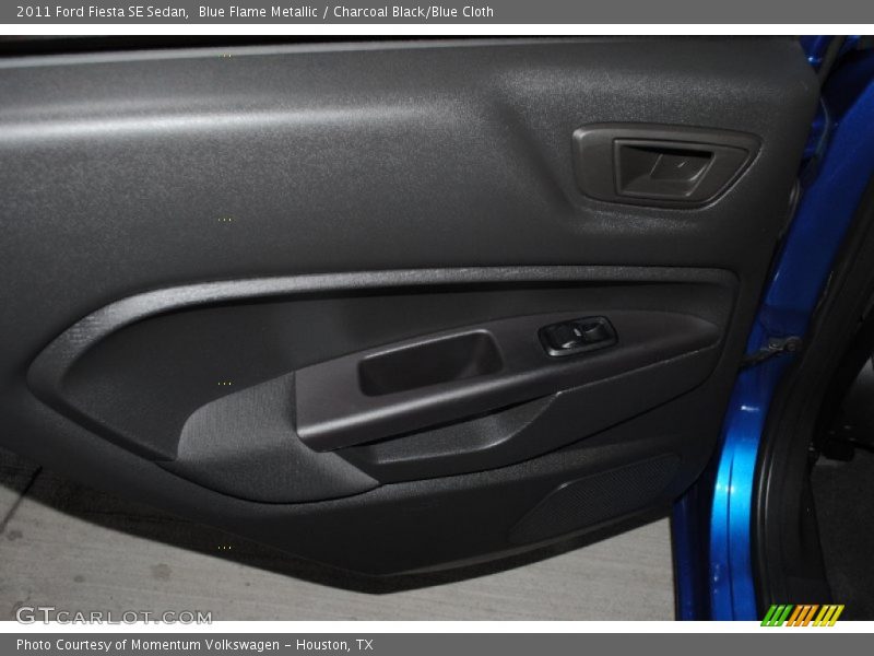 Blue Flame Metallic / Charcoal Black/Blue Cloth 2011 Ford Fiesta SE Sedan