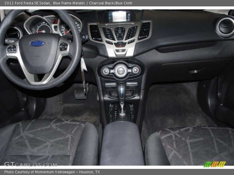 Blue Flame Metallic / Charcoal Black/Blue Cloth 2011 Ford Fiesta SE Sedan