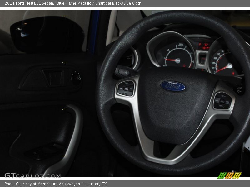 Blue Flame Metallic / Charcoal Black/Blue Cloth 2011 Ford Fiesta SE Sedan