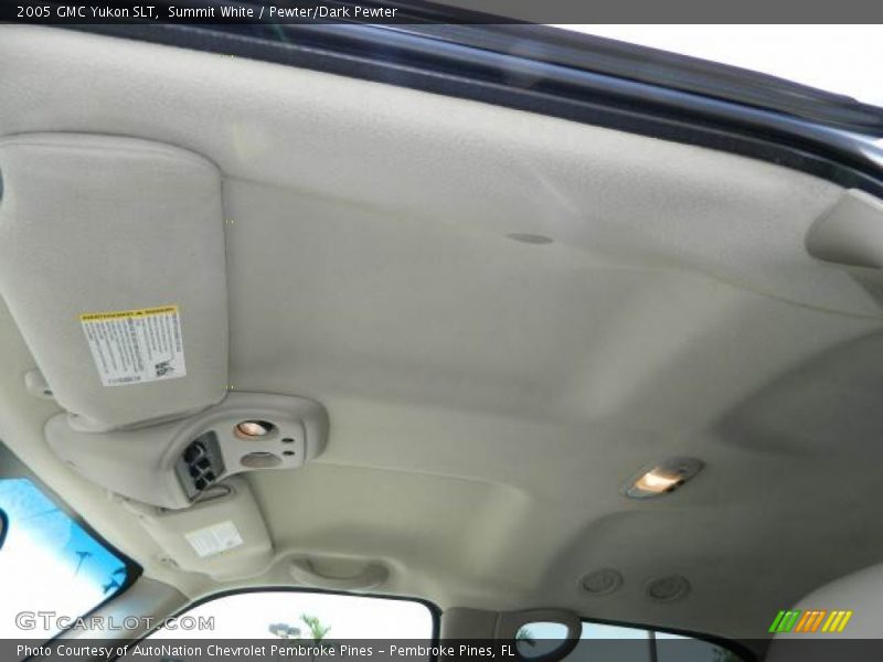 Summit White / Pewter/Dark Pewter 2005 GMC Yukon SLT