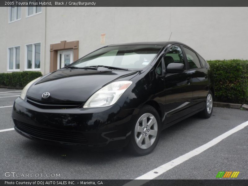 Black / Gray/Burgundy 2005 Toyota Prius Hybrid