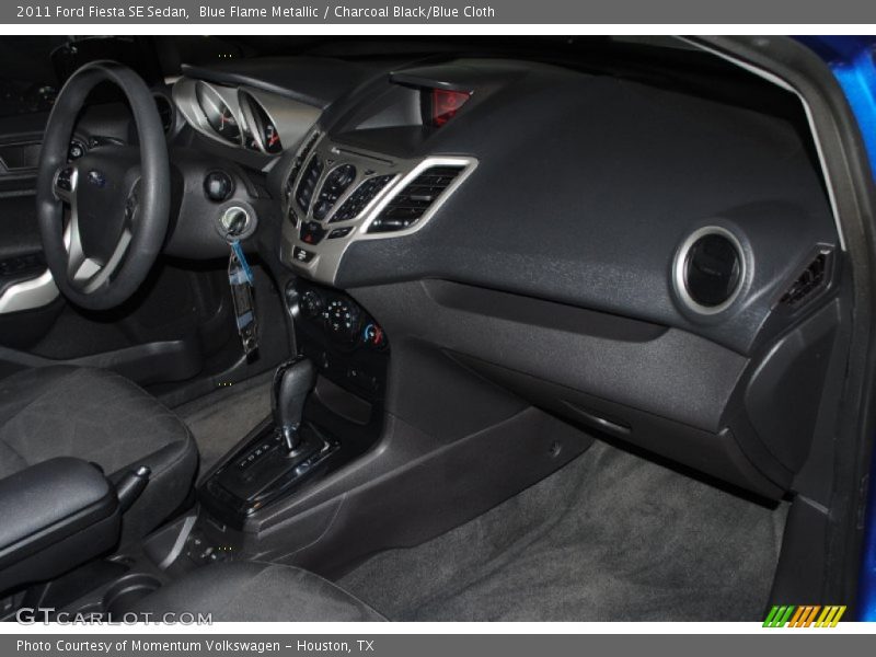 Blue Flame Metallic / Charcoal Black/Blue Cloth 2011 Ford Fiesta SE Sedan