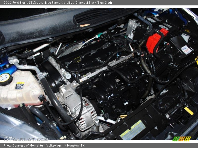 Blue Flame Metallic / Charcoal Black/Blue Cloth 2011 Ford Fiesta SE Sedan