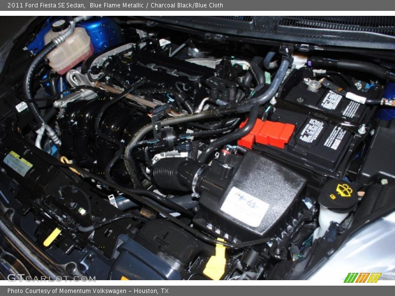 Blue Flame Metallic / Charcoal Black/Blue Cloth 2011 Ford Fiesta SE Sedan