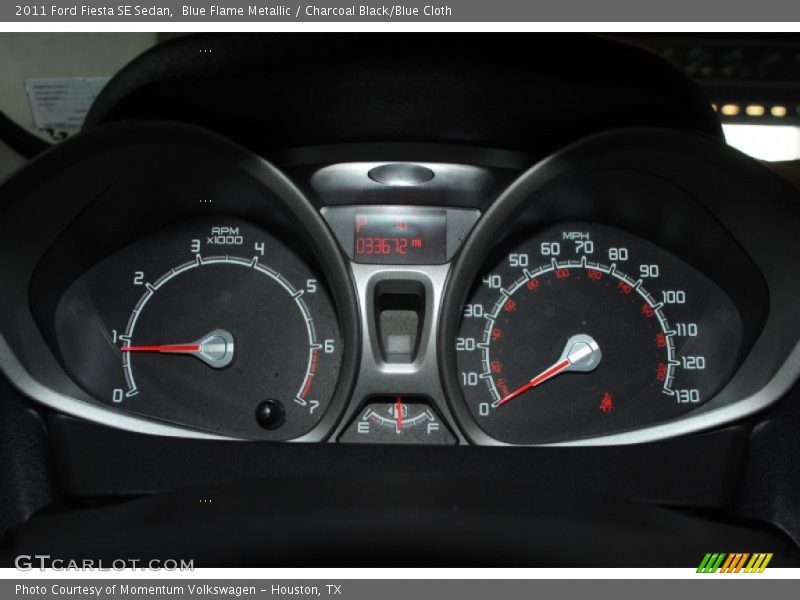 Blue Flame Metallic / Charcoal Black/Blue Cloth 2011 Ford Fiesta SE Sedan