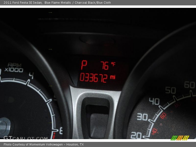 Blue Flame Metallic / Charcoal Black/Blue Cloth 2011 Ford Fiesta SE Sedan