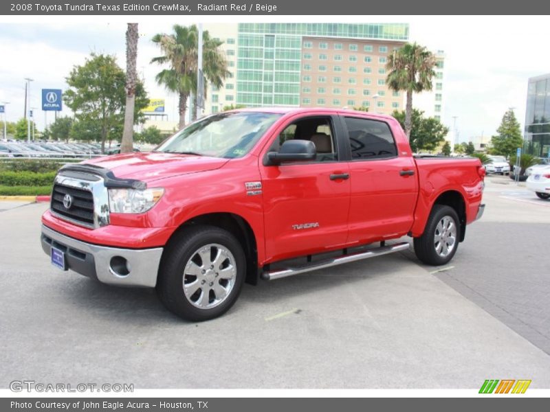 Radiant Red / Beige 2008 Toyota Tundra Texas Edition CrewMax