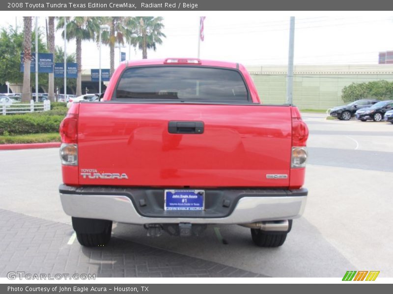 Radiant Red / Beige 2008 Toyota Tundra Texas Edition CrewMax