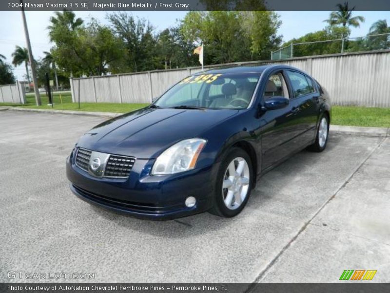 Majestic Blue Metallic / Frost Gray 2004 Nissan Maxima 3.5 SE