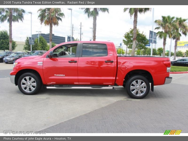 Radiant Red / Beige 2008 Toyota Tundra Texas Edition CrewMax