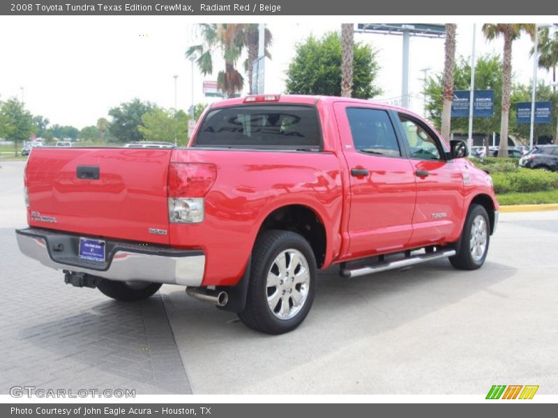 Radiant Red / Beige 2008 Toyota Tundra Texas Edition CrewMax