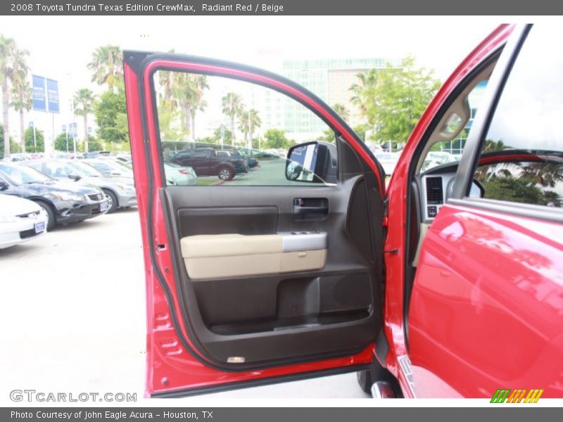 Radiant Red / Beige 2008 Toyota Tundra Texas Edition CrewMax