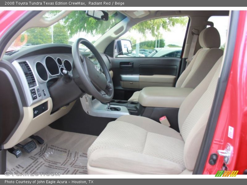 Radiant Red / Beige 2008 Toyota Tundra Texas Edition CrewMax