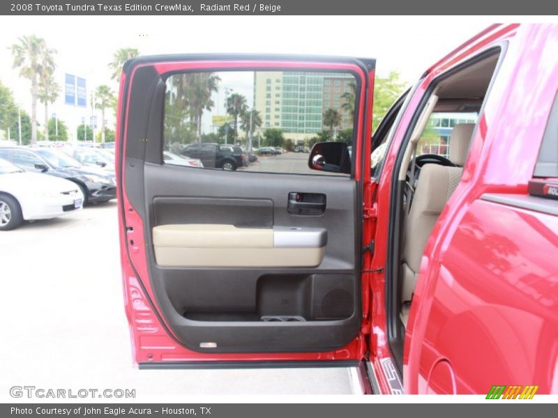 Radiant Red / Beige 2008 Toyota Tundra Texas Edition CrewMax
