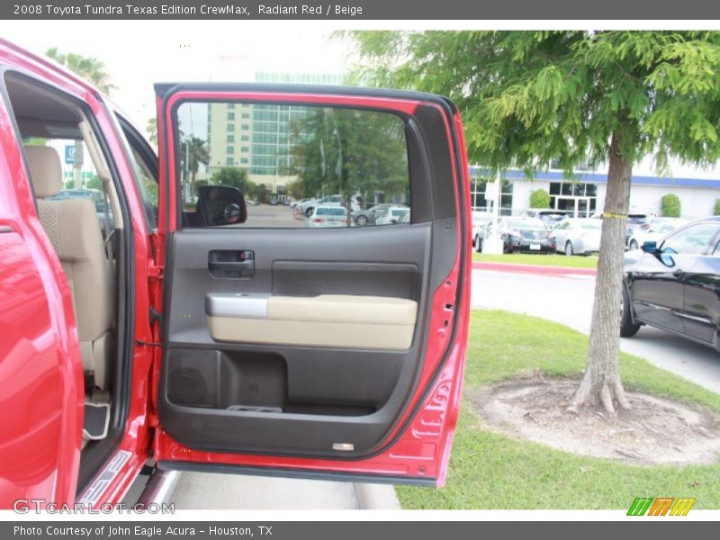 Radiant Red / Beige 2008 Toyota Tundra Texas Edition CrewMax