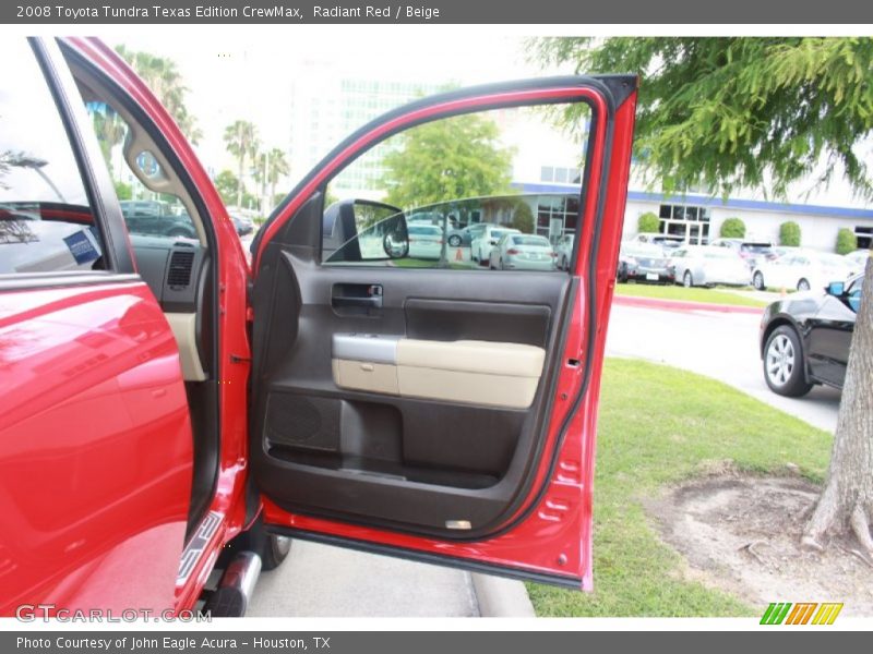 Radiant Red / Beige 2008 Toyota Tundra Texas Edition CrewMax