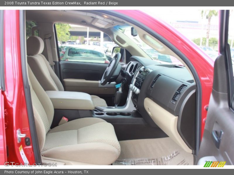 Radiant Red / Beige 2008 Toyota Tundra Texas Edition CrewMax