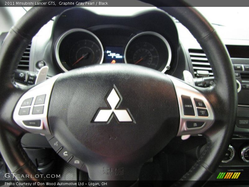 Graphite Gray Pearl / Black 2011 Mitsubishi Lancer GTS